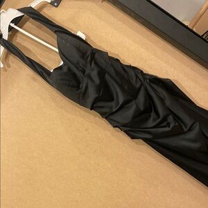 Elegant Black Halter Dress